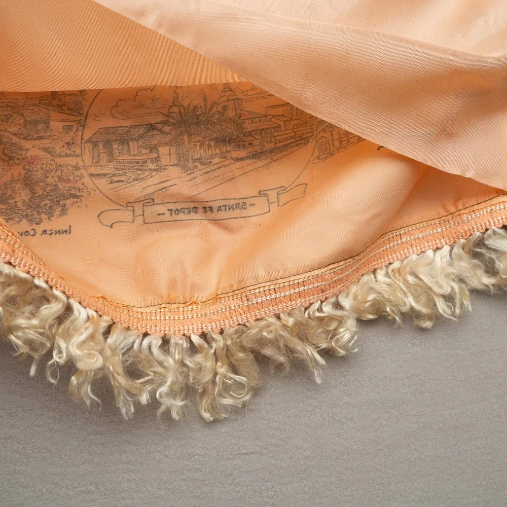 Vintage 1940s Souvenir Of California San Diego Silk Souvenir Pillow Case Sham